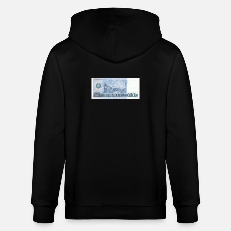 100 Mark der DDR - Stanley/Stella Unisex Bio-Kapuzenjacke CULTIVATOR  - Schwarz