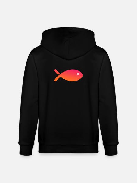 FISH. APRIL FOOL - Stanley/Stella CULTIVATOR Unisex Organic Hooded Jacket - black