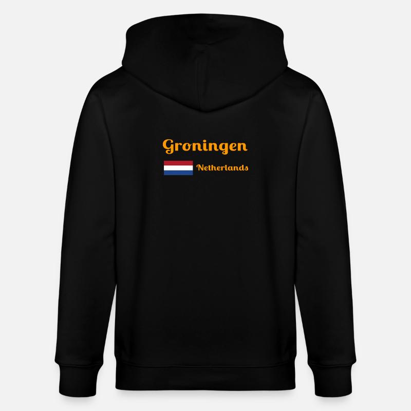 Groningue, Pays-Bas - Imprimés élégants - Veste à capuche bio CULTIVATOR Stanley/Stella Unisexe - noir