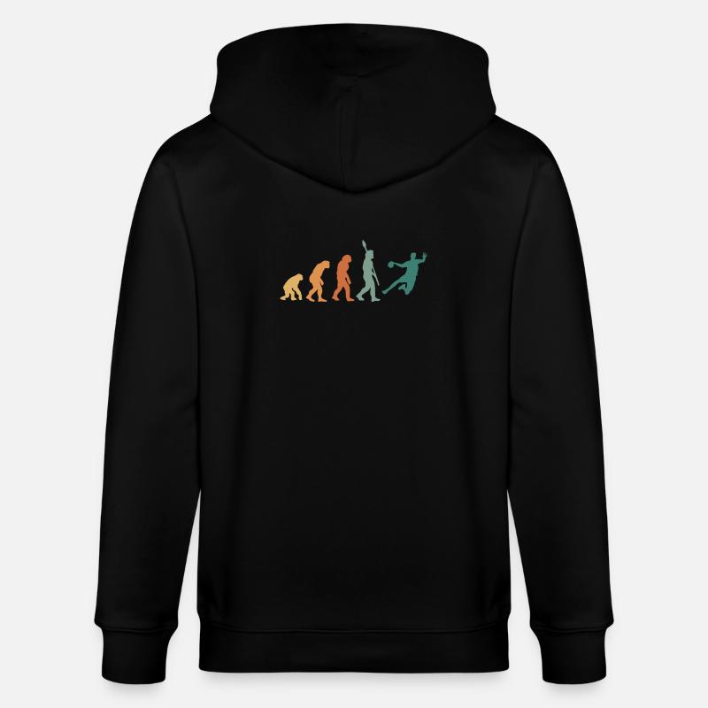 Evolution Handball Retro - Stanley/Stella CULTIVATOR  Unisex Organic Hooded Jacket - black