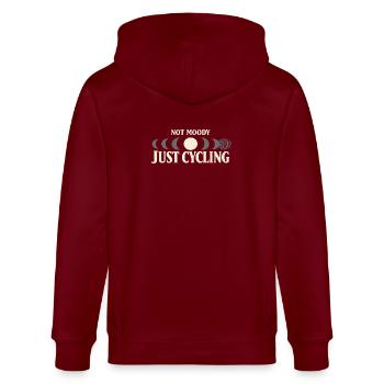 Perimenopause Humor Perimenopause - Stanley/Stella Unisex Bio-Kapuzenjacke CULTIVATOR  - Burgunderrot - Hinten - Anna (173cm)