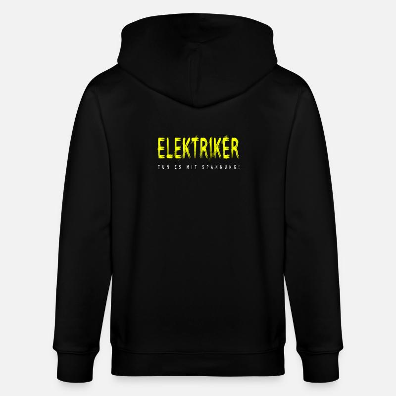 Elektriker Handwerker Design - Stanley/Stella Unisex Bio-Kapuzenjacke CULTIVATOR  - Schwarz