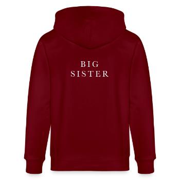Grande Sœur Grande Sœur Blanche - Veste à capuche bio CULTIVATOR Stanley/Stella Unisexe - bordeaux - Dos - Anna (173cm)