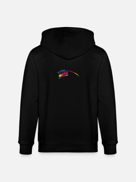 RAINdrops or Rainbow | Rainbow - Stanley/Stella CULTIVATOR Unisex Organic Hooded Jacket - black