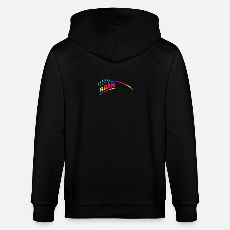 RAINdrops ou Rainbow | Arc-en-ciel - Veste à capuche bio CULTIVATOR Stanley/Stella Unisexe - noir