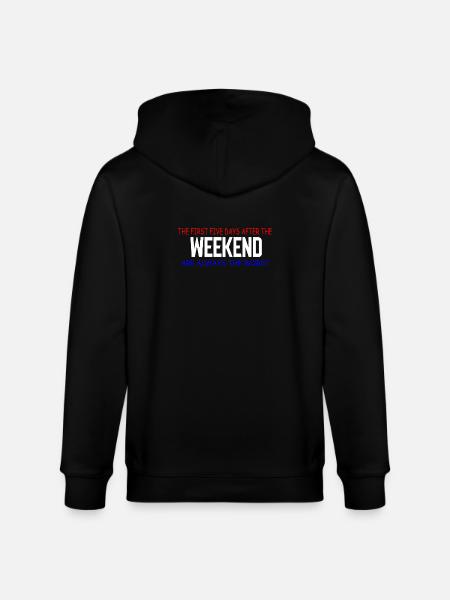 Weekend Blues: The First Five Days - Stanley/Stella CULTIVATOR  Unisex Organic Hooded Jacket - black