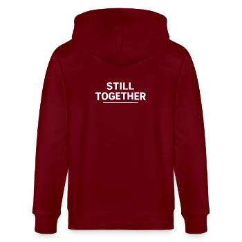 STILL TOGETHER Shirt – Valentine's Day Couple - Stanley/Stella CULTIVATOR  Unisex Organic Hooded Jacket - burgundy - Back - Anna (173cm)