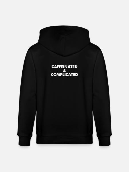 Caffeinated & Complicated - Stanley/Stella CULTIVATOR Unisex Organic Hooded Jacket - black