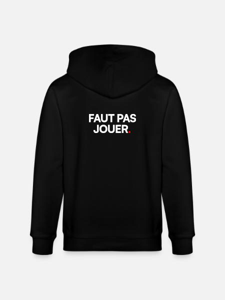 Faut pas jouer - Veste à capuche bio CULTIVATOR Stanley/Stella Unisexe - noir