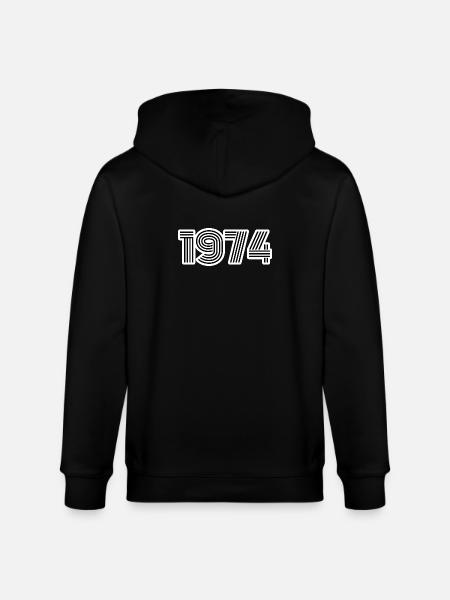 Né en 1974 - Veste à capuche bio CULTIVATOR Stanley/Stella Unisexe - noir