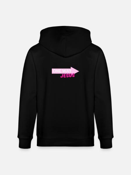 One Way Jesus Arrow - Stanley/Stella CULTIVATOR Unisex Organic Hooded Jacket - black
