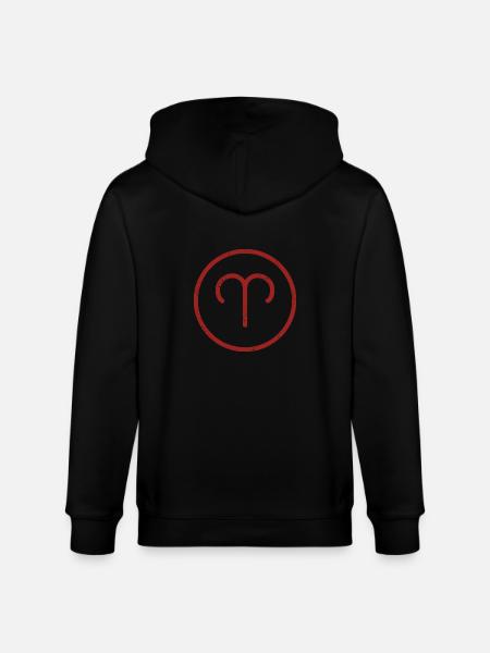 Zodiac sign Aries - Stanley/Stella CULTIVATOR  Unisex Organic Hooded Jacket - black