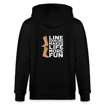 Linedance - Stanley/Stella Unisex Bio-Kapuzenjacke CULTIVATOR  - Schwarz - Hinten - Anna (173cm)