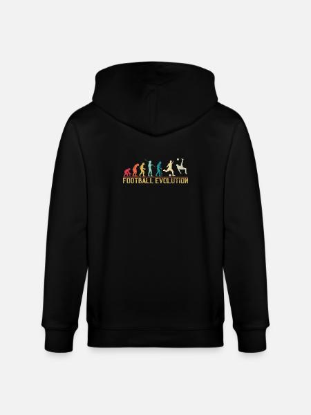 Design der Fußball-Evolution - Stanley/Stella Unisex Bio-Kapuzenjacke CULTIVATOR - Schwarz