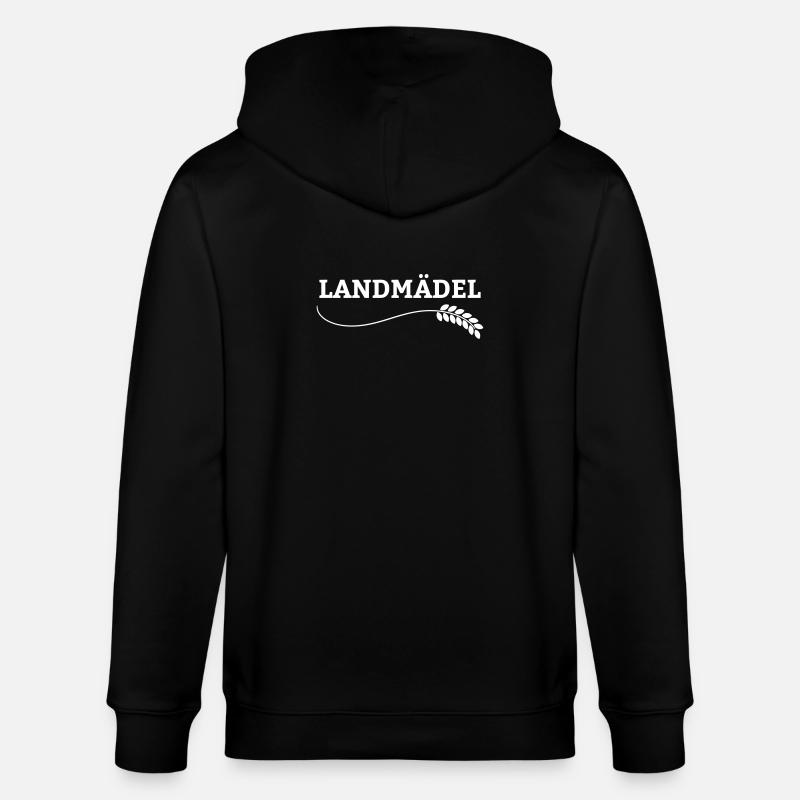 Landmädel  - Stanley/Stella Unisex Bio-Kapuzenjacke CULTIVATOR  - Schwarz