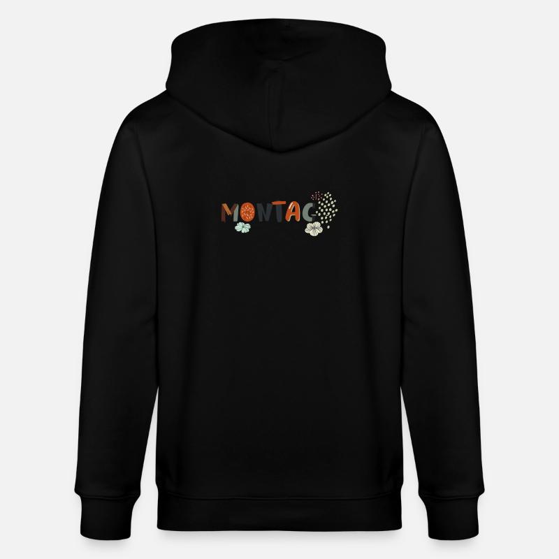 Lundi en semaine avec des fleurs - Veste à capuche bio CULTIVATOR Stanley/Stella Unisexe - noir