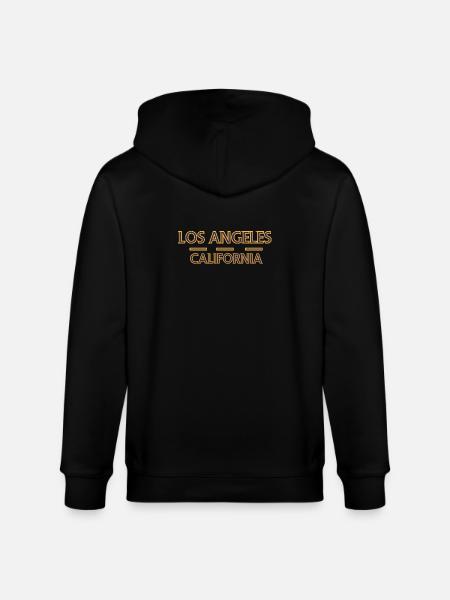 Los Angeles California - Stanley/Stella CULTIVATOR Unisex Organic Hooded Jacket - black