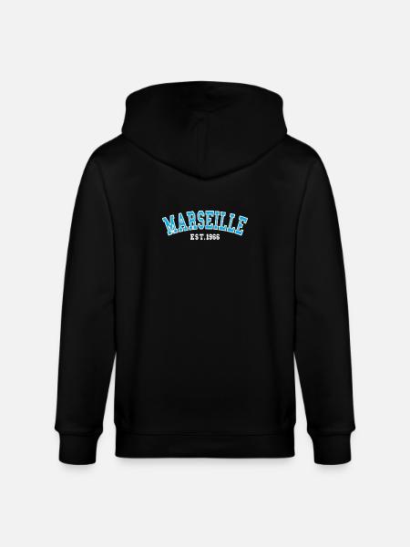 Marseille Est. 1966 - Stanley/Stella CULTIVATOR  Unisex Organic Hooded Jacket - black