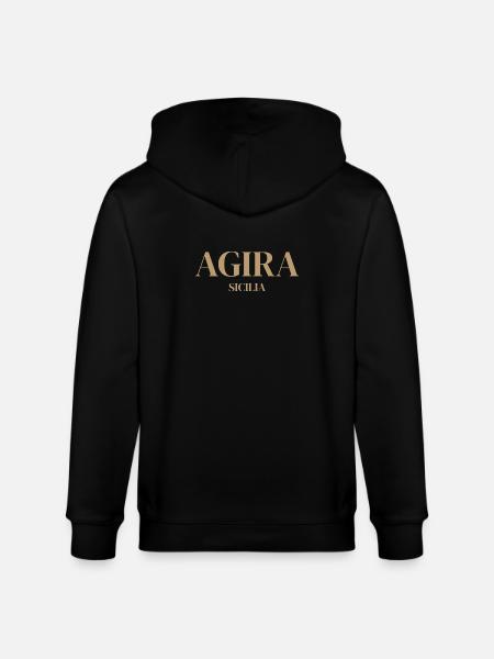 Agira Sicilia Emblem - Stanley/Stella CULTIVATOR Unisex Organic Hooded Jacket - black