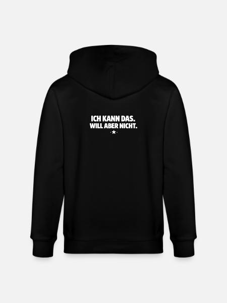Ich kann das, will aber nicht - Stanley/Stella Unisex Bio-Kapuzenjacke CULTIVATOR - Schwarz