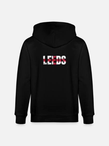 Leeds England - Stanley/Stella CULTIVATOR  Unisex Organic Hooded Jacket - black