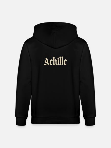 Écriture gothique d’Achille - Veste à capuche bio CULTIVATOR Stanley/Stella Unisexe - noir