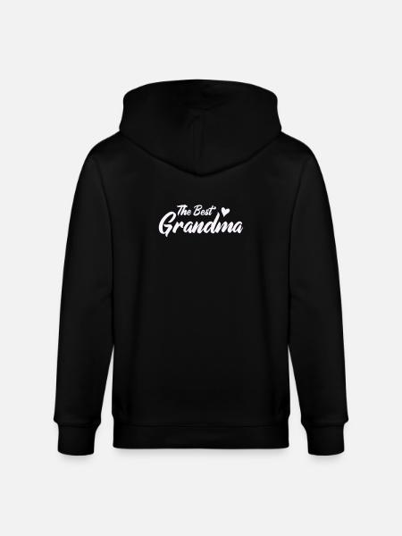 Beste Oma Herzdesign - Stanley/Stella Unisex Bio-Kapuzenjacke CULTIVATOR  - Schwarz