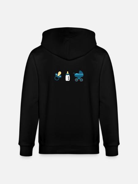 Idée cadeau naissance bébé 2025 - Veste à capuche bio CULTIVATOR Stanley/Stella Unisexe - noir