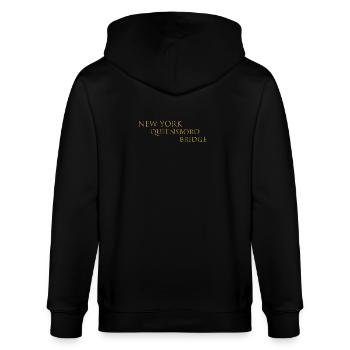 Queensboro Bridge - Stanley/Stella Unisex Bio-Kapuzenjacke CULTIVATOR  - Schwarz - Hinten - Anna (173cm)