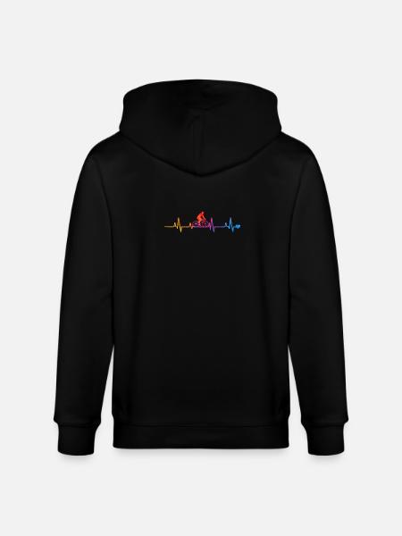 Regenbogenradeln mit Herzschlag - Stanley/Stella Unisex Bio-Kapuzenjacke CULTIVATOR - Schwarz