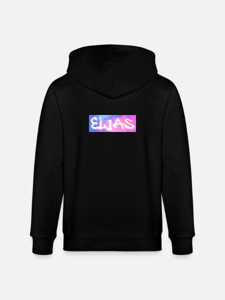 Elias Name Gift Idea Galaxy - Stanley/Stella CULTIVATOR  Unisex Organic Hooded Jacket - black