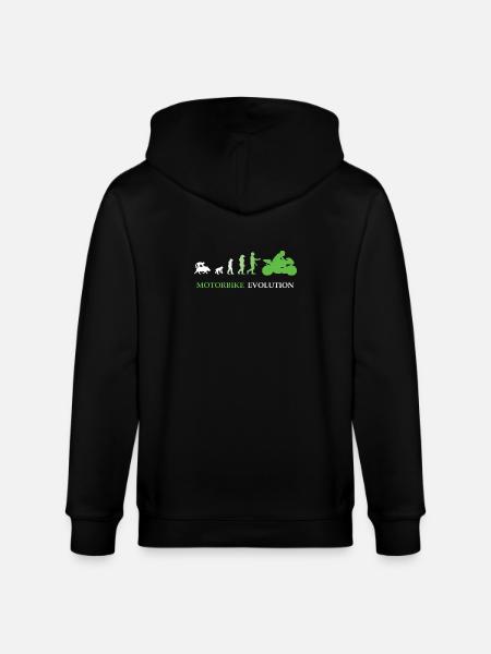 Motorbike Evolution - Motorradfahrer - Stanley/Stella Unisex Bio-Kapuzenjacke CULTIVATOR - Schwarz