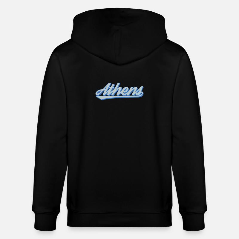 Athens Script Retro - Stanley/Stella Unisex Bio-Kapuzenjacke CULTIVATOR  - Schwarz