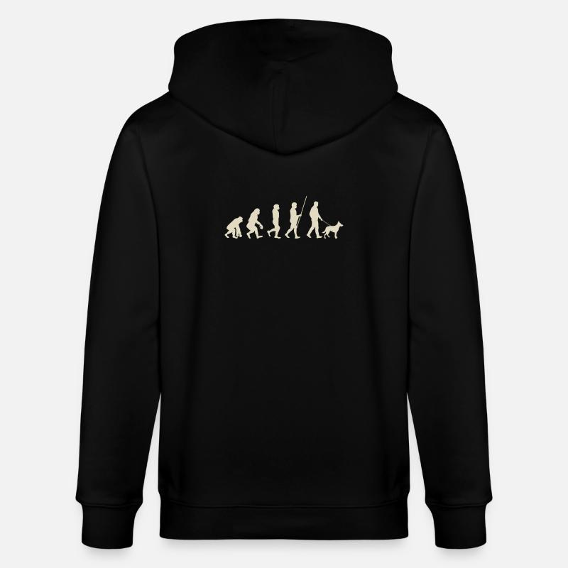 Illustration de l’évolution de l’humanité - Veste à capuche bio CULTIVATOR Stanley/Stella Unisexe - noir