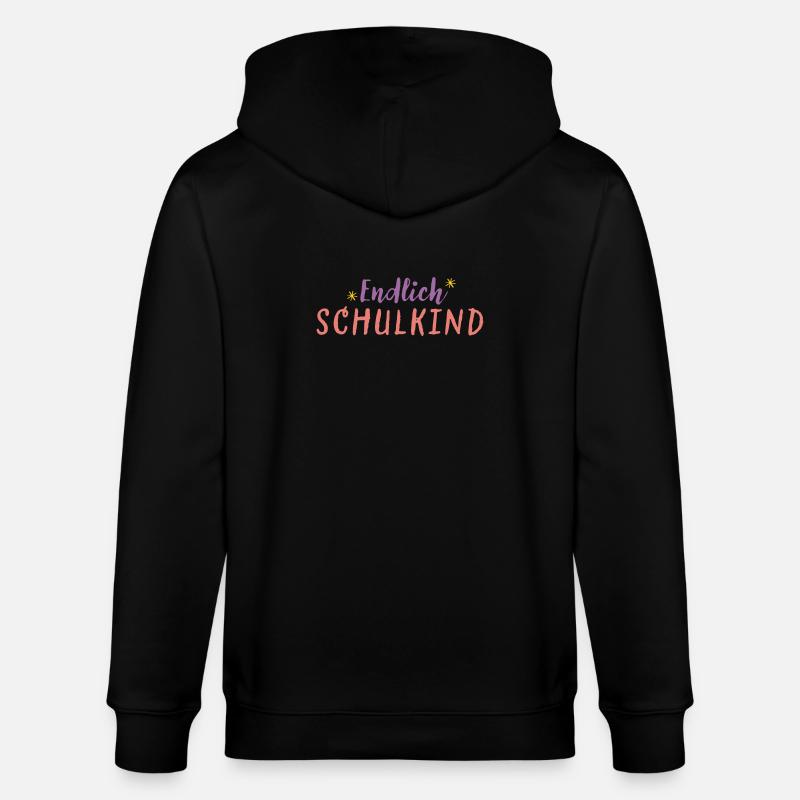 Endlich Schulkind - Stanley/Stella Unisex Bio-Kapuzenjacke CULTIVATOR  - Schwarz