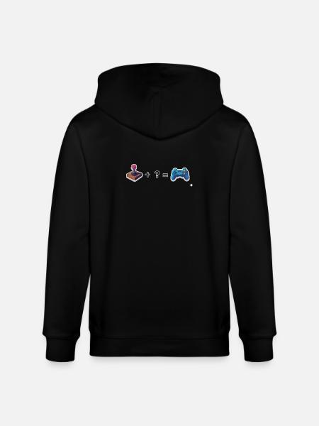 Retro joystick meets gamepad - Stanley/Stella CULTIVATOR Unisex Organic Hooded Jacket - black