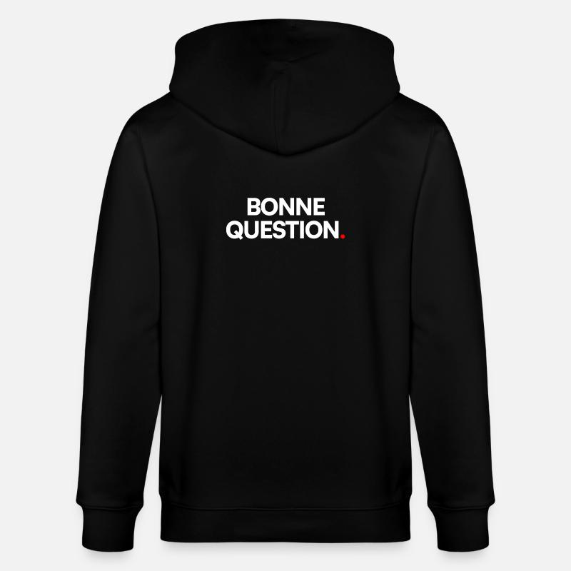 Bonne question - Veste à capuche bio CULTIVATOR Stanley/Stella Unisexe - noir