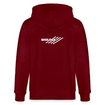Beruf Biologe - Stanley/Stella Unisex Bio-Kapuzenjacke CULTIVATOR  - Burgunderrot - Hinten - Anna (173cm)