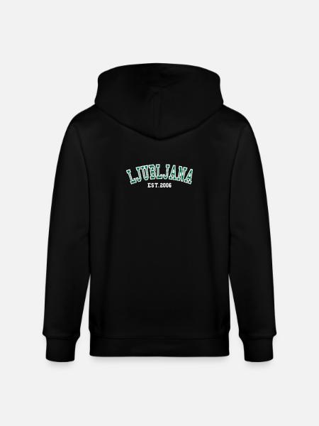 Ljubljana Est. 2006 - Stanley/Stella CULTIVATOR Unisex Organic Hooded Jacket - black