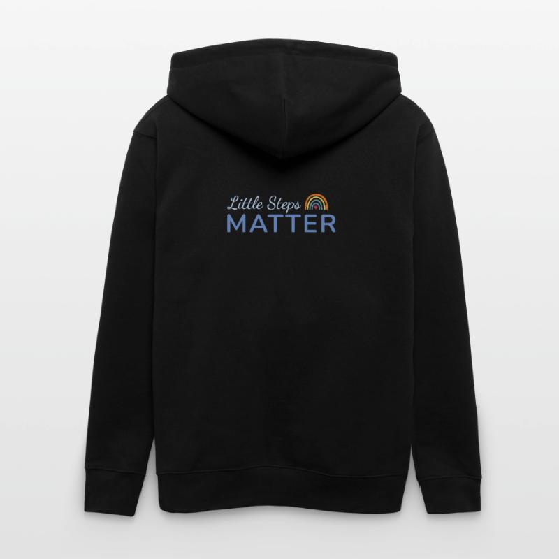 Les petits pas comptent, bleu arc-en-ciel Veste à capuche bio CULTIVATOR Stanley/Stella Unisexe