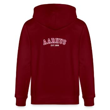 Aarhus Est. 2006 - Stanley/Stella CULTIVATOR  Unisex Organic Hooded Jacket - burgundy - Back - Anna (173cm)