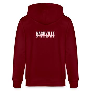 Nashville Koordinaten Shirt - Stanley/Stella Unisex Bio-Kapuzenjacke CULTIVATOR  - Burgunderrot - Hinten - Anna (173cm)