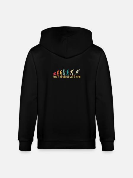 Table Tennis Evolution Progression Design - Stanley/Stella CULTIVATOR  Unisex Organic Hooded Jacket - black