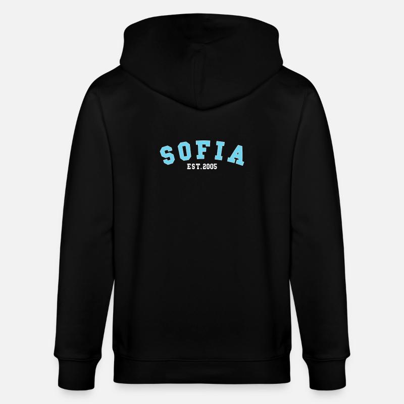 Sofia_Est_2005 - Stanley/Stella Unisex Bio-Kapuzenjacke CULTIVATOR  - Schwarz