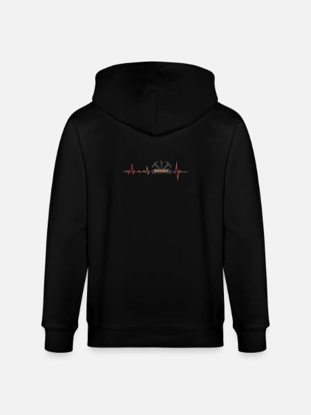 Handwerker mit Herzschlag. - Stanley/Stella Unisex Bio-Kapuzenjacke CULTIVATOR  - Schwarz