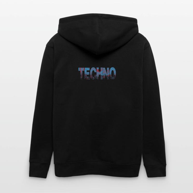 Techno Distressed Text Art Stanley/Stella CULTIVATOR  Unisex Organic Hooded Jacket