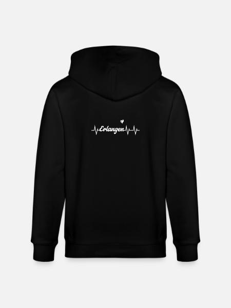 Heartbeat Erlangen - Stanley/Stella CULTIVATOR  Unisex Organic Hooded Jacket - black