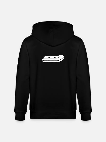 Schlauchboot Paddeln Boot Vektor - Stanley/Stella Unisex Bio-Kapuzenjacke CULTIVATOR - Schwarz