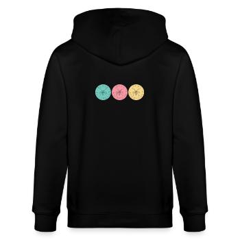 Drei herzliche Wünsche - Stanley/Stella Unisex Bio-Kapuzenjacke CULTIVATOR  - Schwarz - Hinten - Anna (173cm)