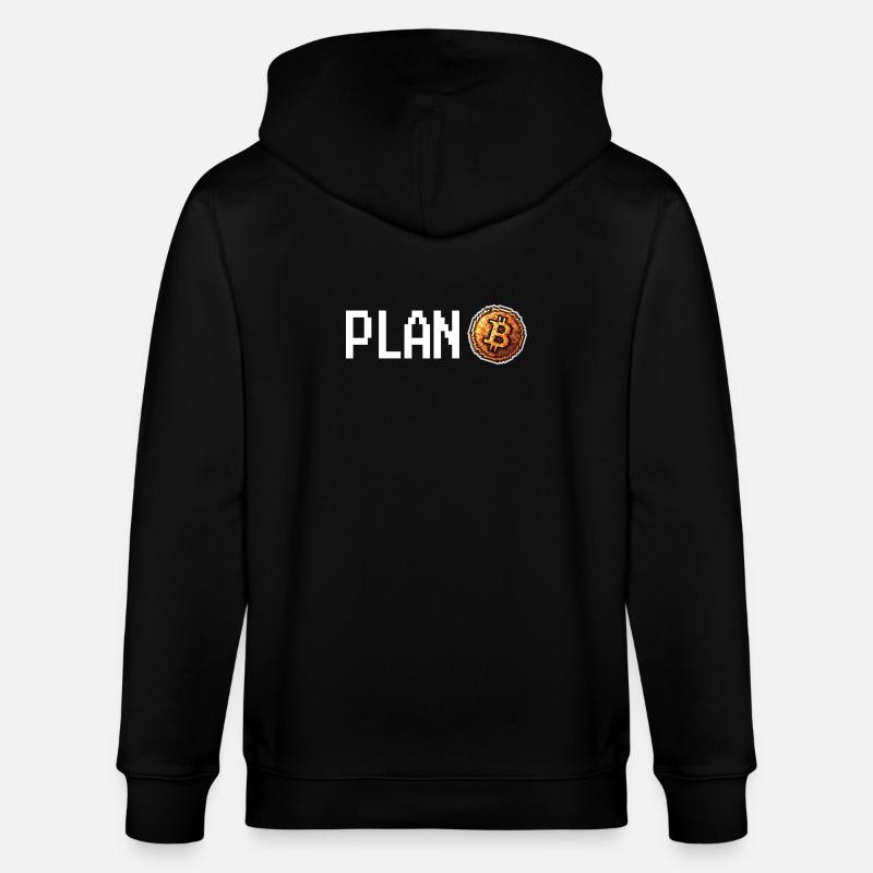 Plan Bitcoin Retro Pixel - Stanley/Stella Unisex Bio-Kapuzenjacke CULTIVATOR - Schwarz